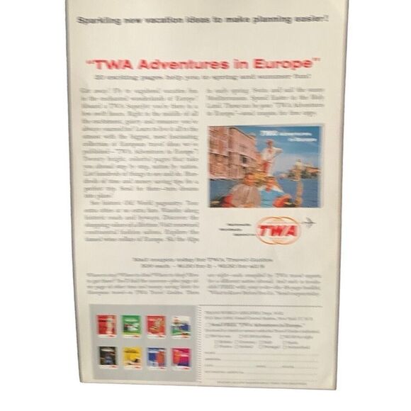 Vintage 1962 TWA Adventures in Europe Ad Advertisement - Picture 4 of 4
